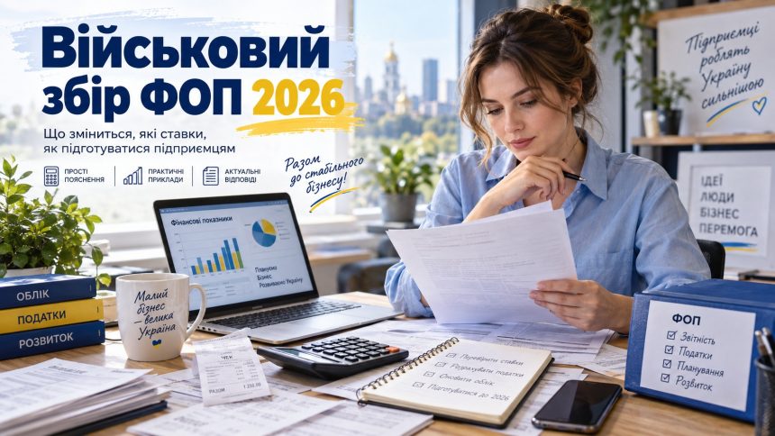 Військовий збір для ФОП 2 і 3 групи у 2026 році: ставка, терміни сплати та штрафи
