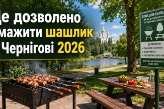 Де посмажити шашлик у Чернігові 2026: дозволені місця, правила та штрафи