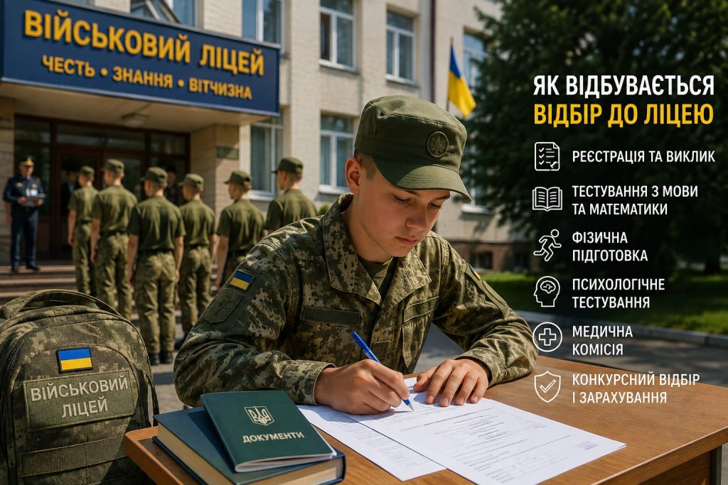 Як вступити у військовий ліцей у Луцьку 2026: документи, іспити та що чекає на учнів