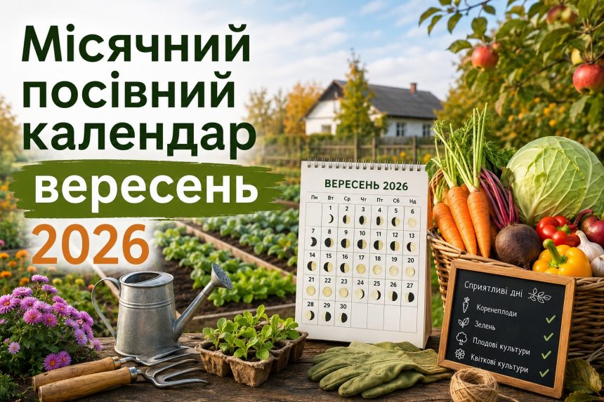 Місячний посівний календар вересень 2026: що та коли сіяти в Україні