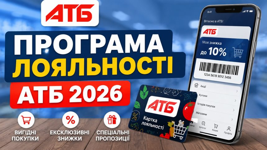 Як працює програма лояльності АТБ у 2026 році: картка, застосунок, знижки та як їх отримати