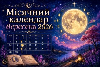 Місячний календар на вересень 2026: сприятливі та несприятливі дні для важливих справ
