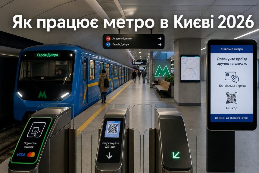 Метро Києва 2026: тарифи, графік роботи, оплата карткою та QR