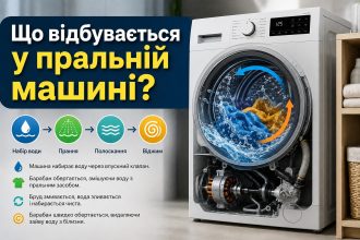 Як працює пральна машина всередині: барабан, двигун, насос і нагрів води