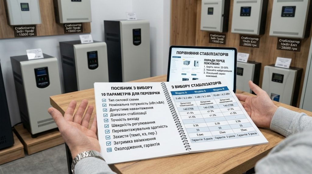Як вибрати стабілізатор напруги для дому у 2026 році: релейний, симісторний чи інверторний