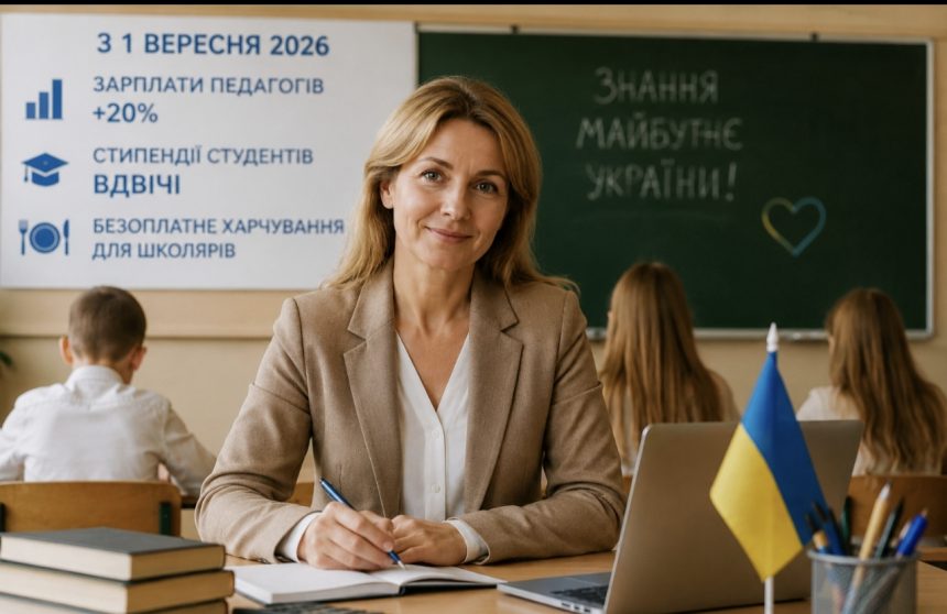 Зарплата вчителя з 1 вересня 2026 — на скільки підвищать оклади педагогам та які доплати залишаться