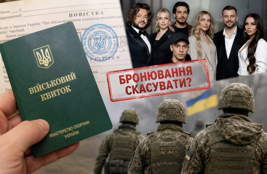 В Україні хочуть скасувати бронювання від мобілізації для шоу-бізнесу: кого можуть позбавити відстрочки