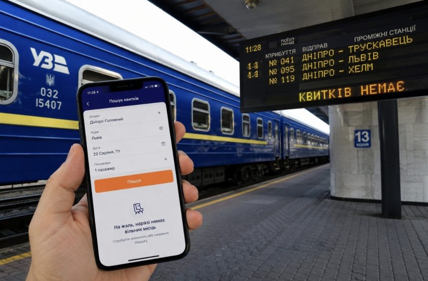 Укрзалізниця закрила продаж квитків на потяги з 27 серпня 2026 року: на які дати та напрямки немає місць і коли їх можна буде купити