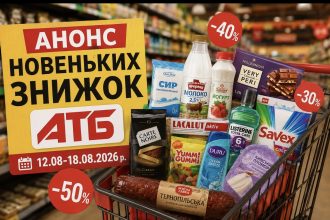 В АТБ стартували нові знижки: які товари можна придбати дешевше з 12 по 18 серпня 2026 року