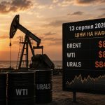 Ціна нафти 13 серпня 2026 року: скільки коштують Brent, WTI та Urals сьогодні