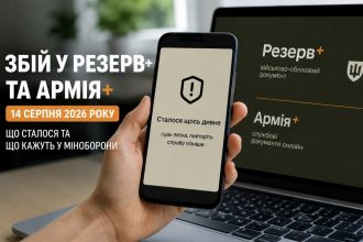 Збій у Резерв+ та Армія+ 14 серпня 2026 року — що сталося та коли відновлять роботу застосунків