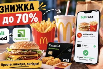 Як працює знижка до 70% на McDonald’s у Bolt Food: покрокова інструкція для клієнтів ПриватБанку