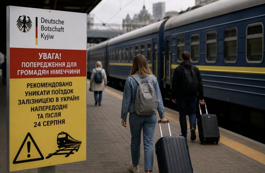 Чому Німеччина закликає громадян не подорожувати потягами Україною перед 24 серпня