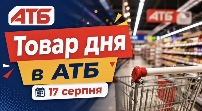 Товар дня в АТБ 17 серпня 2026 — що можна купити сьогодні зі знижкою до 50%