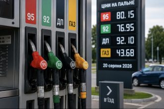 Ціни на бензин, дизель і газ в Україні 20 серпня 2026 року: скільки коштує пальне на АЗС сьогодні