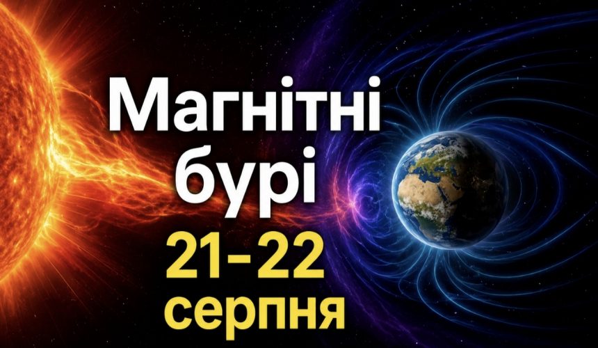 Магнітні бурі 21-22 серпня 2026 року: який буде K-індекс та чи вплине сонячна активність на самопочуття