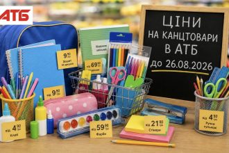 Ціни на канцтовари в АТБ у серпні 2026 року: скільки коштують зошити, ручки, пенали, фарби та товари до школи