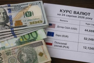 Курс валют 24 серпня 2026: скільки коштують долар, євро та злотий