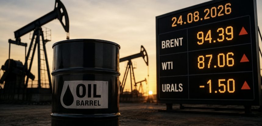 Ціна нафти 24 серпня 2026 року: скільки коштують Brent, WTI та Urals сьогодні