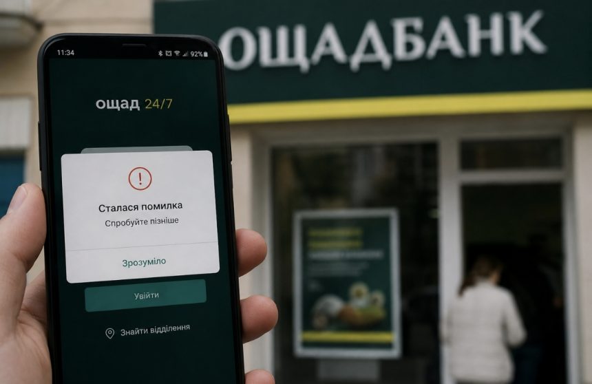 Збій в Ощадбанку 25 серпня 2026 року: чому не працює застосунок і коли відновлять доступ