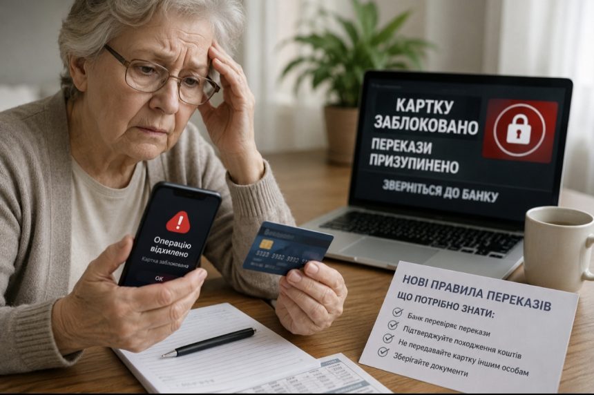 За які перекази можуть заблокувати банківську картку пенсіонера: що змінилося у 2026 році