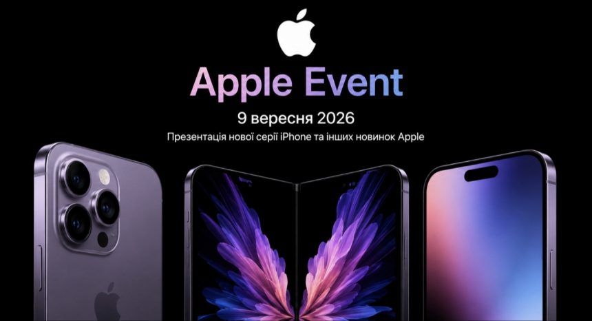 Коли презентація нового iPhone 2026 та що відомо про складаний смартфон Apple
