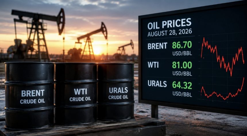 Ціна нафти 28 серпня 2026 року: скільки коштують Brent, WTI та Urals сьогодні