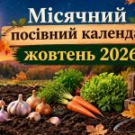 Місячний посівний календар жовтень 2026: що та коли сіяти в Україні