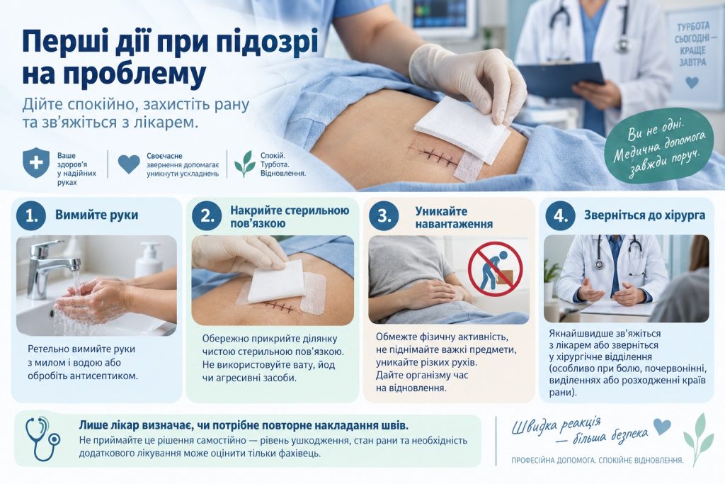 Як зрозуміти, що розійшлися шви після операції: симптоми, причини та коли терміново до лікаря