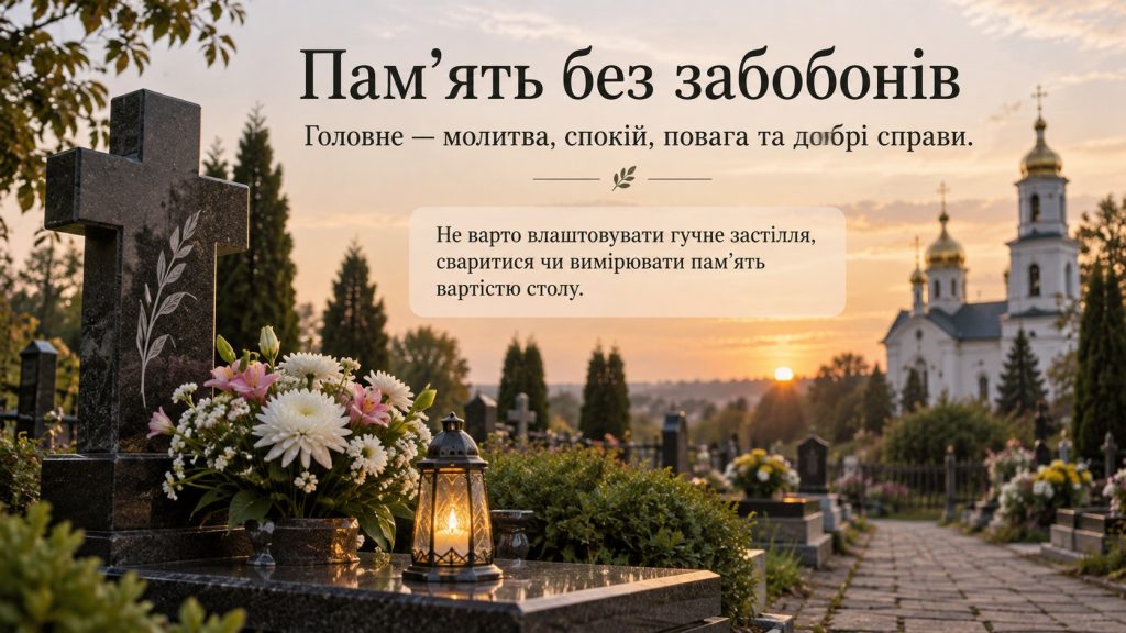 Що треба робити на рік після смерті: поминальний обід, молитва та відвідування могили