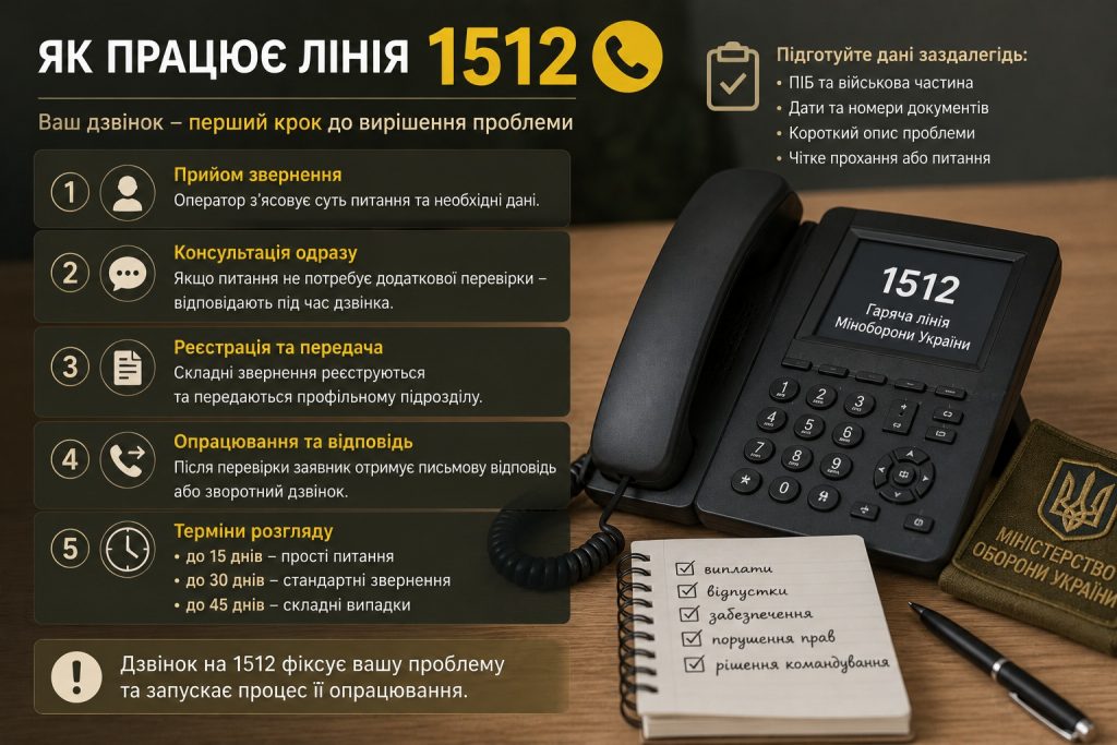 Гаряча лінія Міноборони України 1512: як працює, з якими питаннями звертатися та які є альтернативи