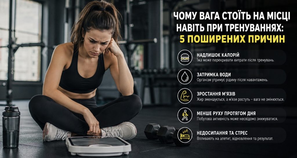 Чому вага стоїть на місці навіть при тренуваннях: 5 поширених причин