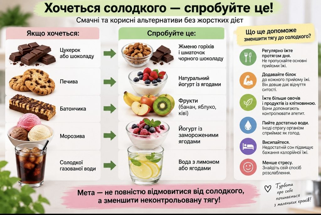 Чому постійно хочеться солодкого і як зменшити тягу без жорстких дієт