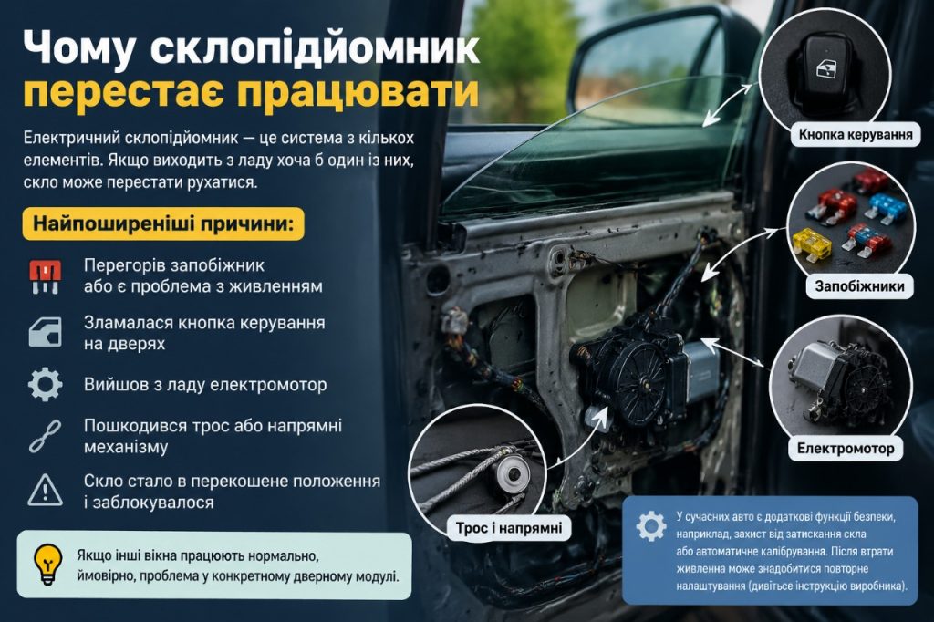 Як закрити вікно, якщо не працює склопідйомник: як підняти скло вручну в авто до СТО
