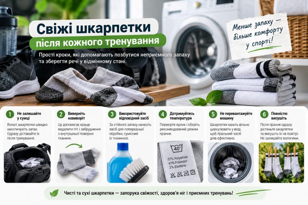 Як прати спортивні шкарпетки в машинці: температура, режим і як прибрати запах