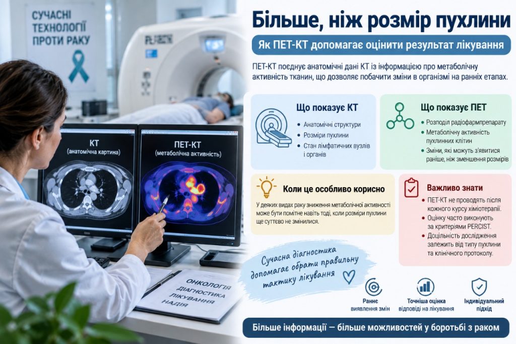 Як зрозуміти, що хіміотерапія допомагає: КТ, МРТ, онкомаркери та ПЕТ-КТ