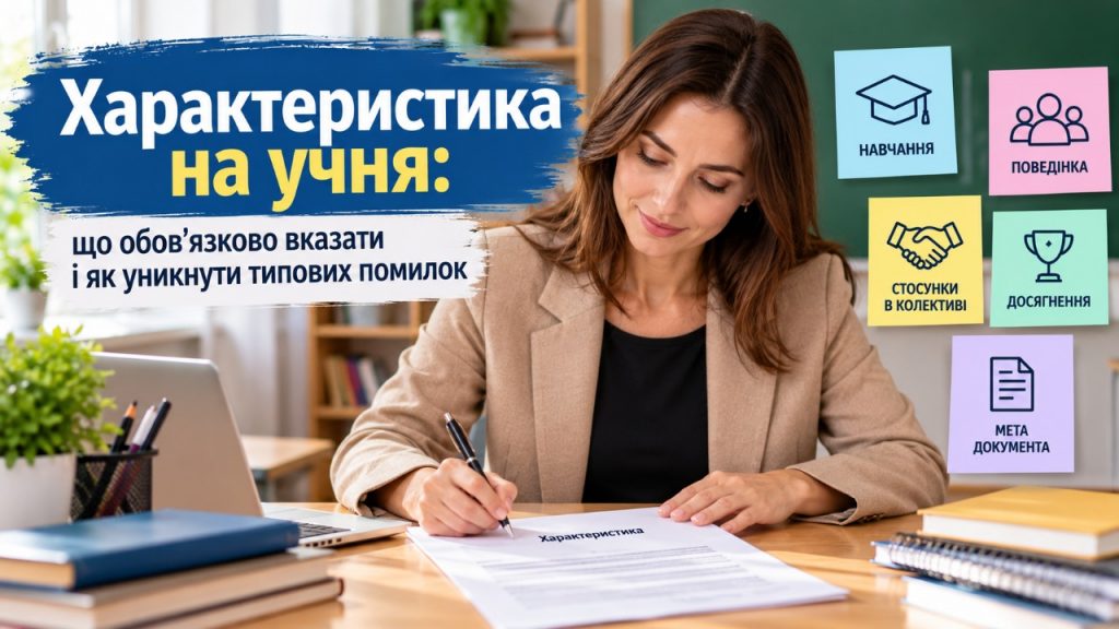 Характеристика на учня: зразок, структура та готовий шаблон для вчителя