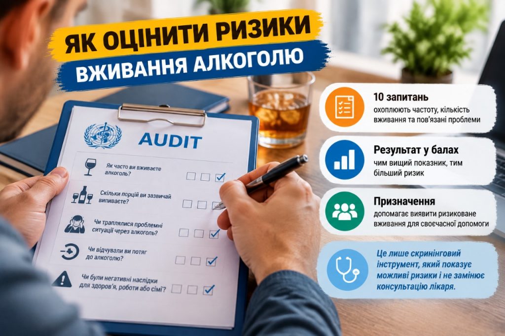 Як зрозуміти, що є алкогольна залежність: критерії DSM-5, тест AUDIT та головні ознаки проблеми