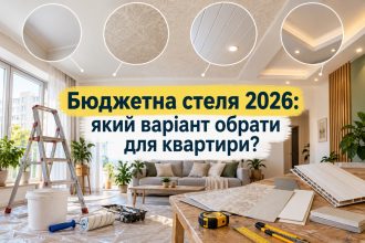 Як зробити стелю дешево у 2026 році: фарба, шпалери, ПВХ чи гіпсокартон