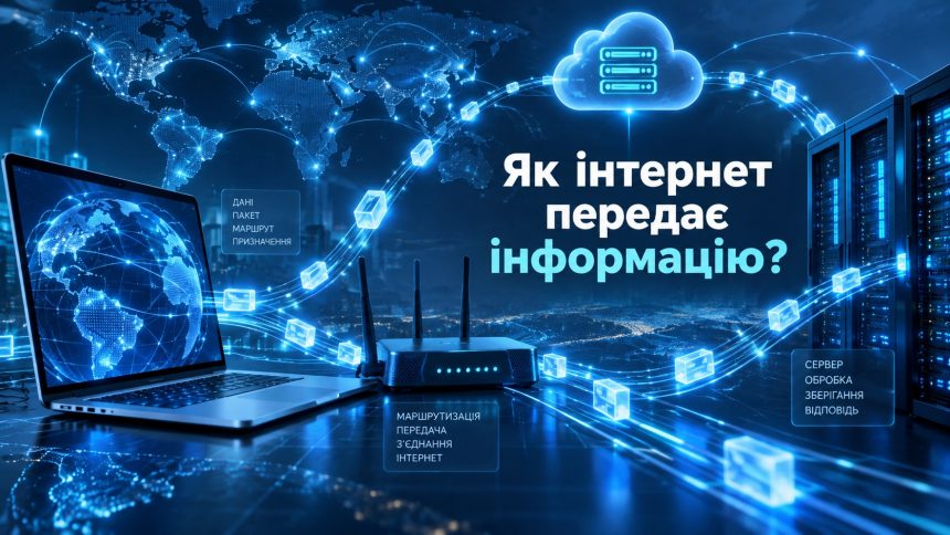 Як працює інтернет простими словами: пакети, IP, DNS і шлях запиту до сервера