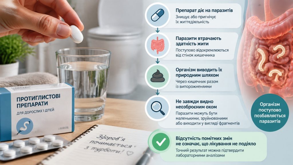 Як зрозуміти, що глисти виходять після таблеток: ознаки у калі, реакція організму та що нормально