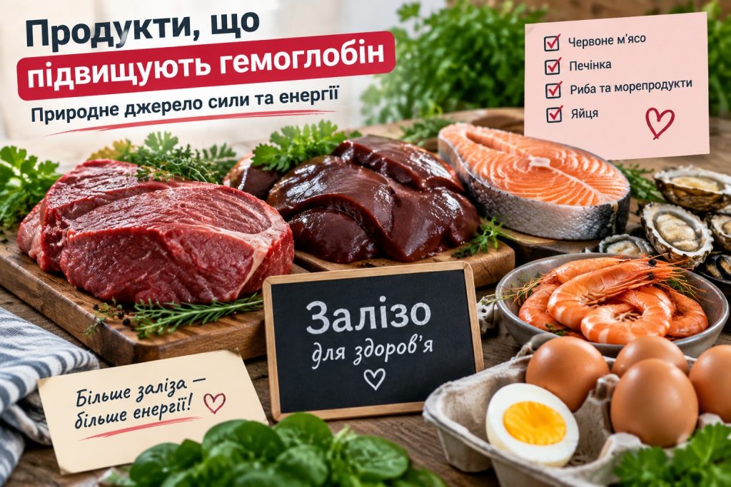 Що треба їсти, щоб підняти гемоглобін: продукти з гемовим залізом і вітаміном С