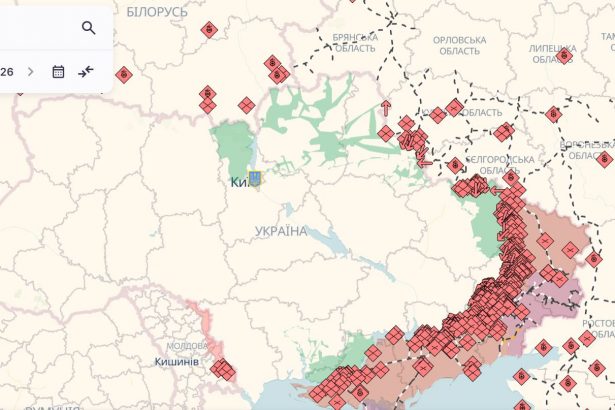 Карта бойових дій в Україні 15 вересня 2026: де дивитися онлайн і що показує фронт сьогодні