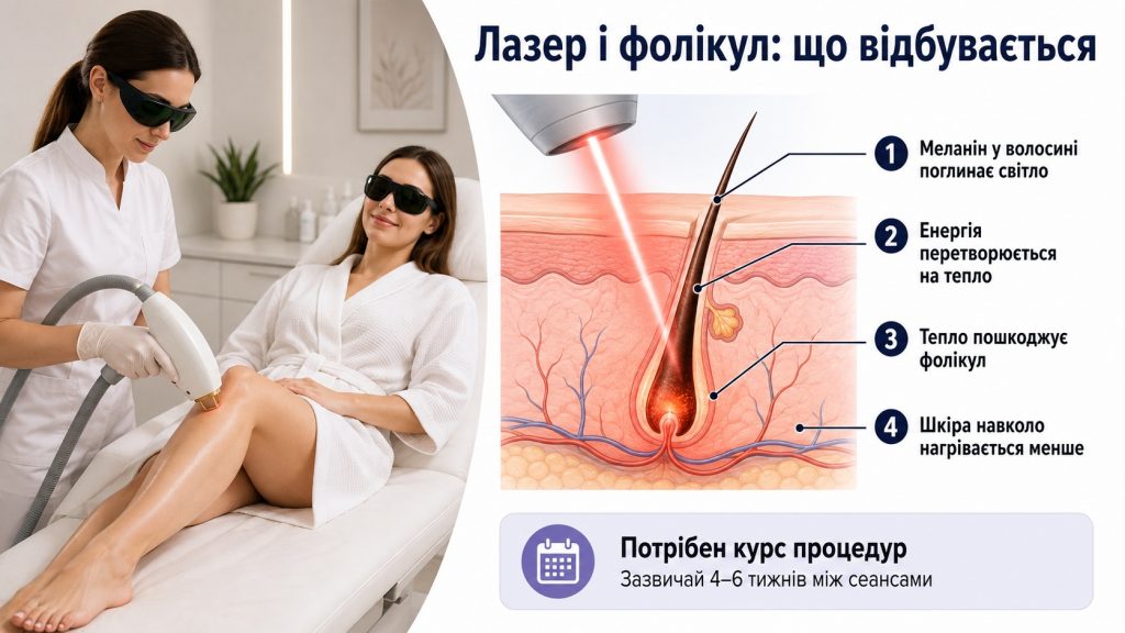Як працює лазерна епіляція: олександритовий, діодний і неодимовий лазер — який краще