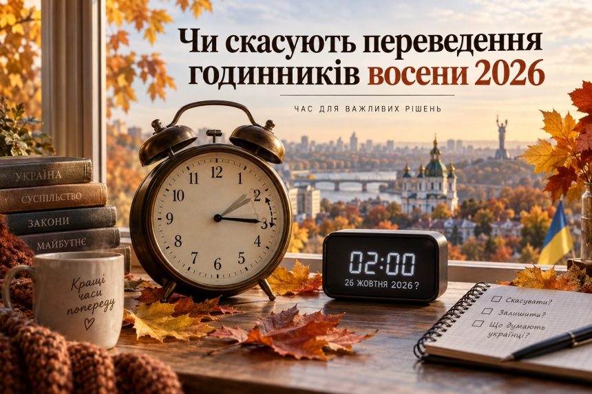 Перехід на зимовий час 2026: коли Україна переведе годинники