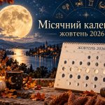 Місячний календар на жовтень 2026: сприятливі та несприятливі дні для важливих справ