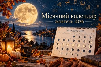 Місячний календар на жовтень 2026: сприятливі та несприятливі дні для важливих справ