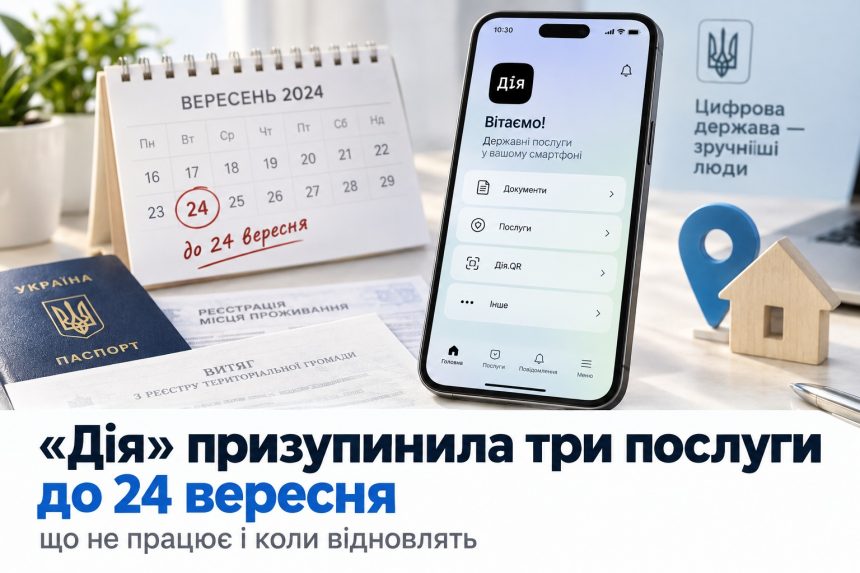 «Дія» призупинила три популярні послуги: що не працює до 24 вересня