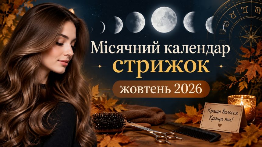 Місячний календар стрижок жовтень 2026: найкращі дні для стрижки та догляду за волоссям