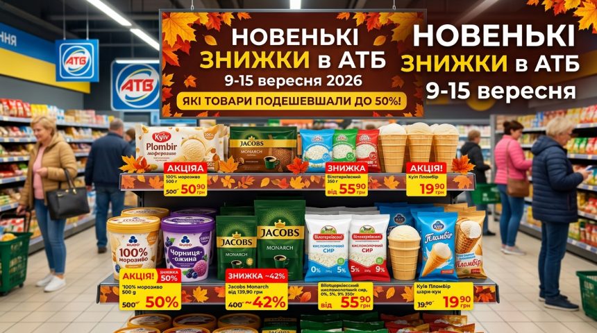 В АТБ стартували нові знижки — які товари можна придбати дешевше з 9 по 15 вересня 2026 року
